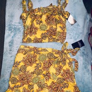 SOLD‼️Two piece summer skirt set